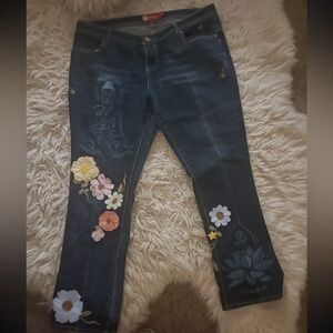 Custom Apple Bottoms Blue Straight Leg Jeans